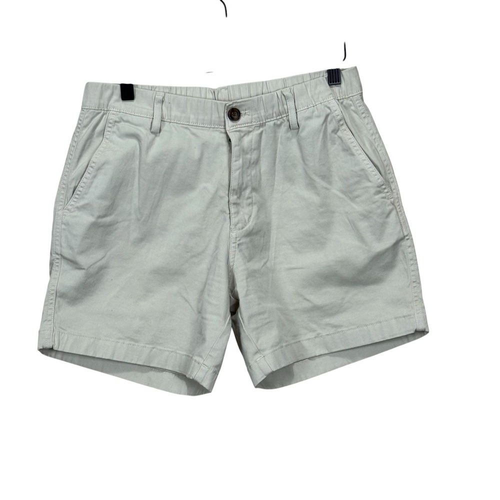 Bearbottom Khaki Shorts 5.5" Classic Chino Cream Men's M Elastic Waist EUC